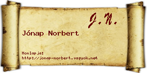 Jónap Norbert névjegykártya