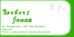 norbert jonap business card